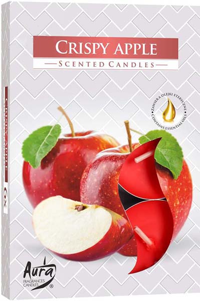 Набор арома-свечей Bispol p15-91 яблоко 6 шт