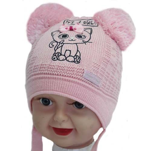 Шапочка дитяча для дівчинки Luna Kids р.42 світло-рожевий 2213 