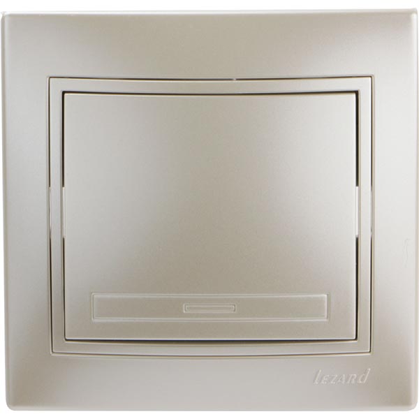 Вимикач одноклавішний Lezard Mira без підсвітки 10 А 250В IP20 перлинно-білий