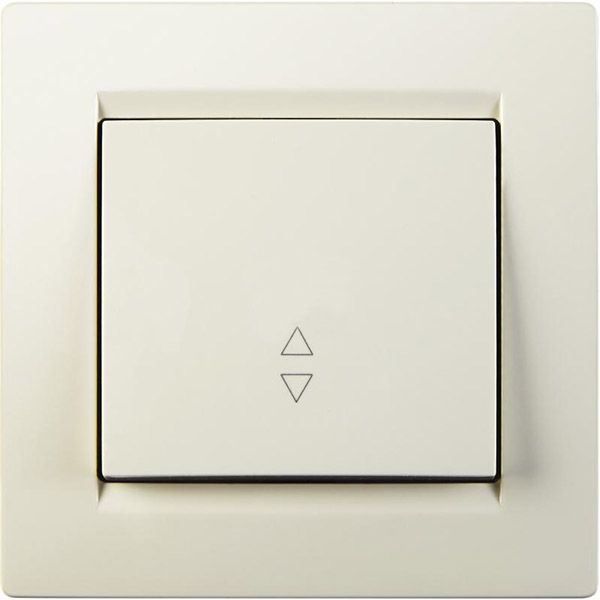 Переключатель проходной одноклавишный UP! (Underprice) One без подсветки 220В крем 706-0303-105