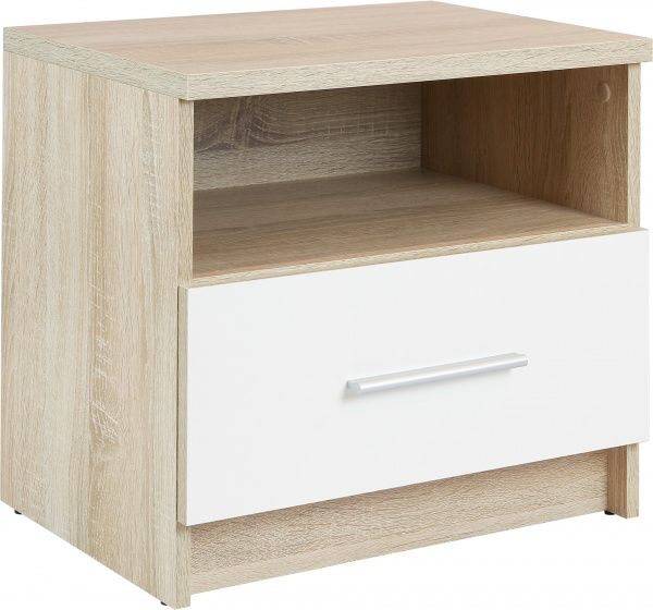 Тумба прикроватная Mebel Service Маркос 2 шт. белый/дуб самоа 