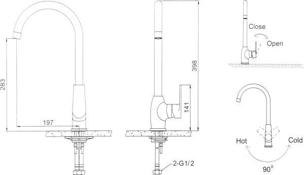 Змішувач для кухні EGO Litep F0522801101