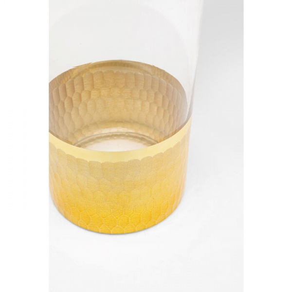 Ваза KARE Design Golden Flow 30 см прозора 
