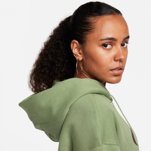 Джемпер Nike W NSW FLC OS PO HDY SWSH FN7698-386 р.S хакі