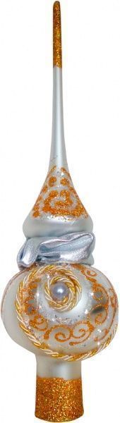 Верхушка стеклянная Сувенирная В-279 матовая d70 мм серебряный 