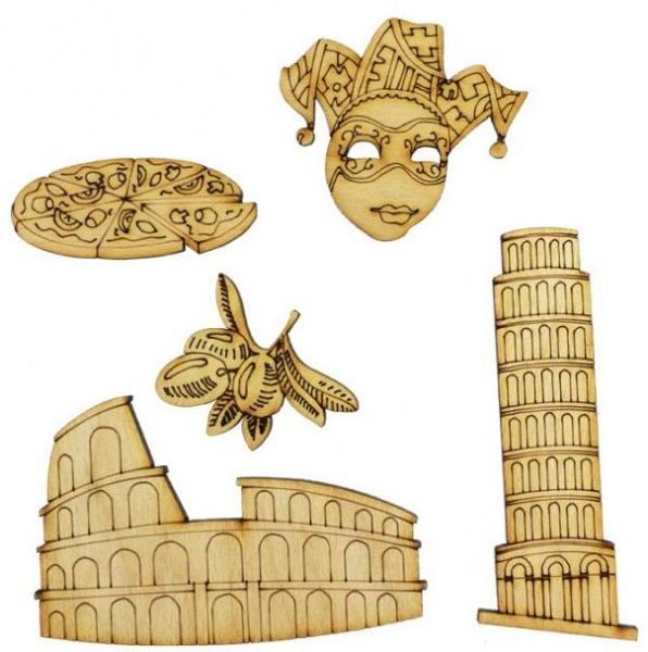 Набір заготовок Італія фанера 5 шт 