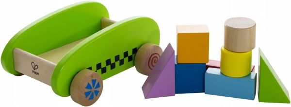 Каталка Hape Мини-тележка с кубиками E0408