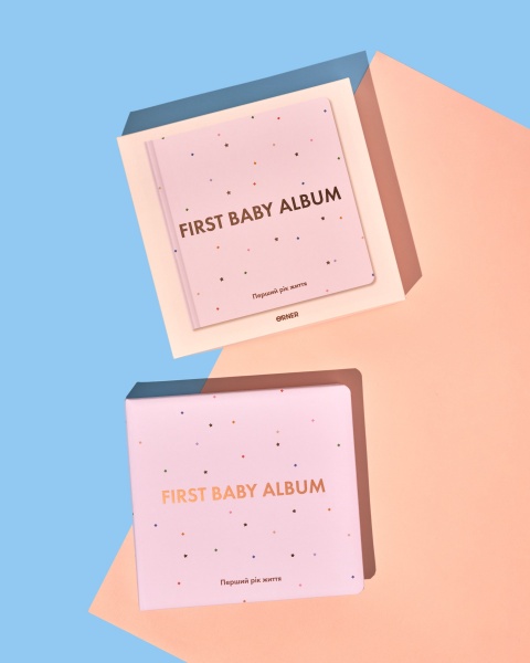 Альбом для младенцев Orner First Baby Album розовый