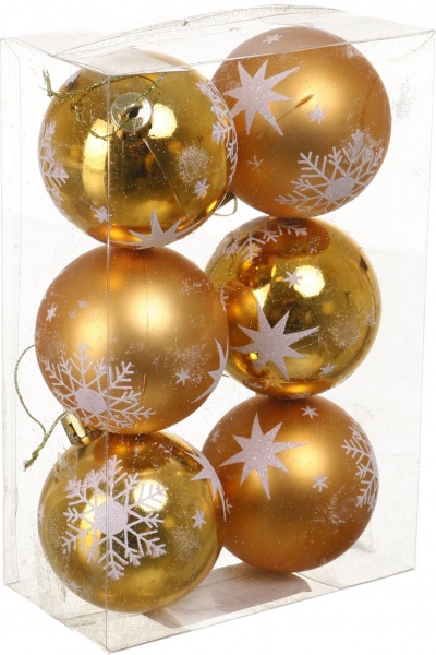 Набор елочных шаров Комплект № 30 d 60 мм 6 шт./уп.