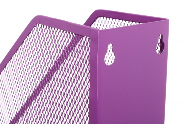 Лоток для бумаг вертикальный металл 25х72х32 см фиолетовый Nota Bene