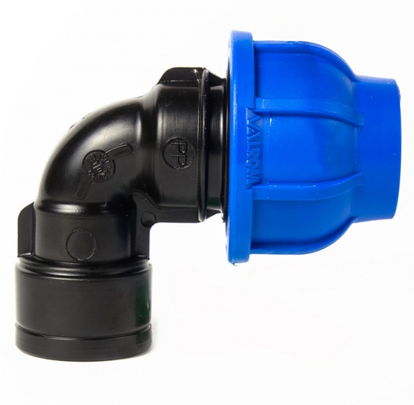 Коліно затискне 90° ValRom BP D25x1