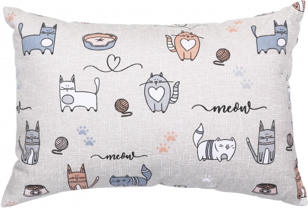 Подушка декоративна Кіт на кухні 35x50 см бежевий Homeline 