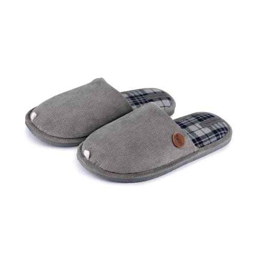 Тапки домашние Twins вельвет/клітинка р.42/43 серый