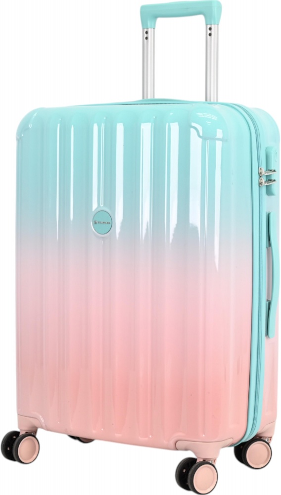 Чемодан Compass MS-2693 90 л розовый с голубым 53x29x75 см L