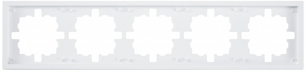 Рамка п'ятимісна HausMark Juna горизонтальна білий матовий 7041-0900-150