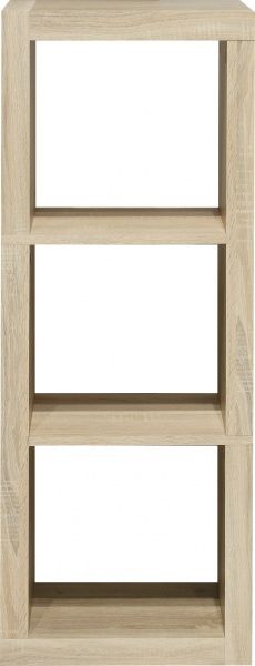 Стелаж двосторонній Inteo Кубус Мікс 1х3 438x1146x290 мм дуб сонома 