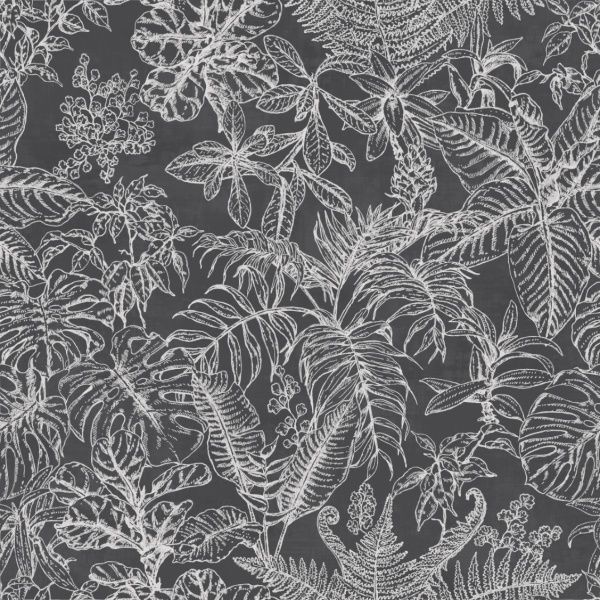 Шпалери вінілові гарячого тиснення Decoprint leaf black EP1053 0,53x10,05 м 