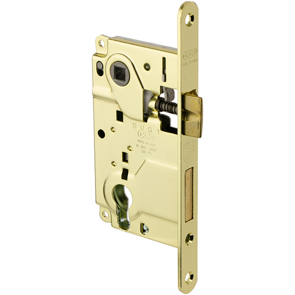 Дверний замок міжкімнатний AGB CENTRO PZ85 полірована латунь