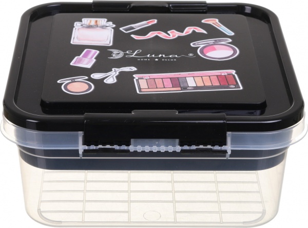 Органайзер для косметики Luna Simple 25х26х11 см чорний 