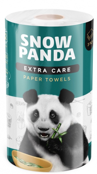 Паперові рушники Сніжна Панда Extra Care Jumbo Roll тришаровий 1 шт.