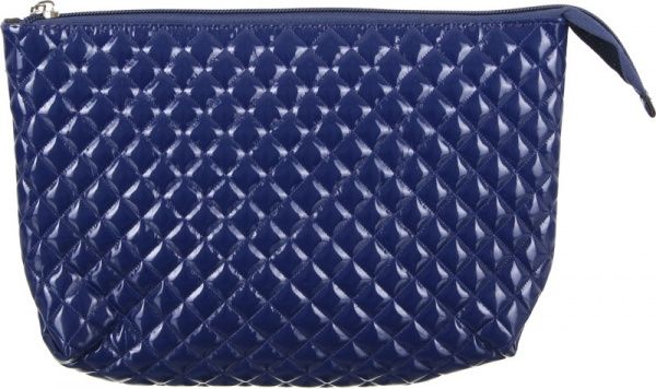Косметичка лакированная синий 