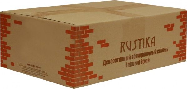 Плитка гипсовая прямая RUSTIKA Кирпич античный красный 0,95 кв.м 