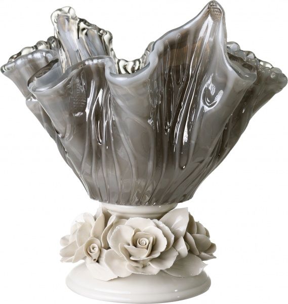 Фруктовница бежево-золотая James 35 см Antonio Tammaro