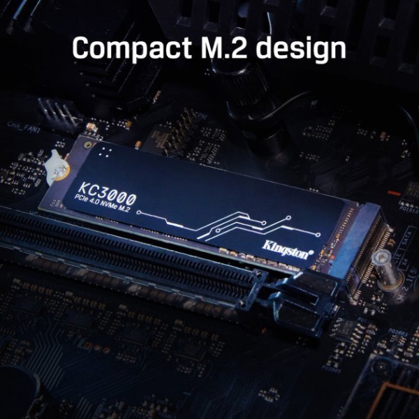 SSD-накопитель Kingston 1024GB M.2 PCI Express 4.0 x4 3D TLC NAND (SKC3000S/1024G) 