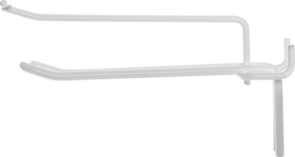 Крючок двойной под перфорацию с ценникодержателем КДп 150/50Ц-01 (10 шт.) Net Profit белый