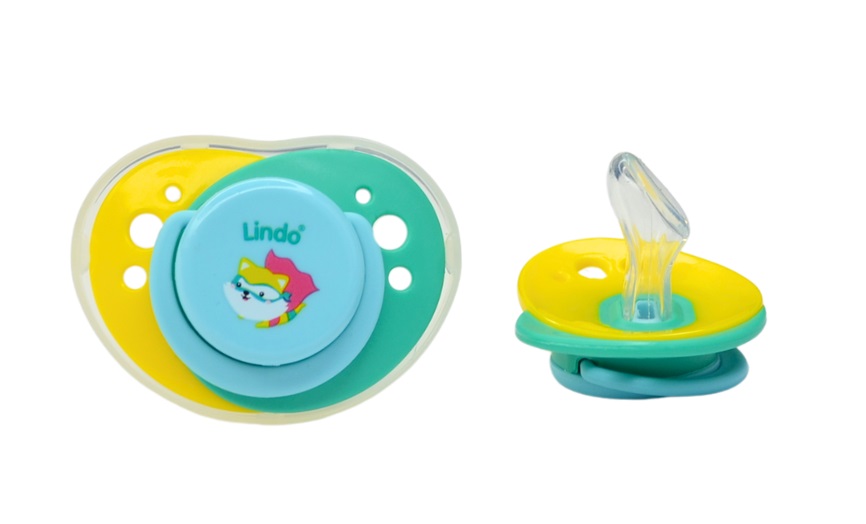 Пустышка Lindo силиконовая с прикусом А 32/12+