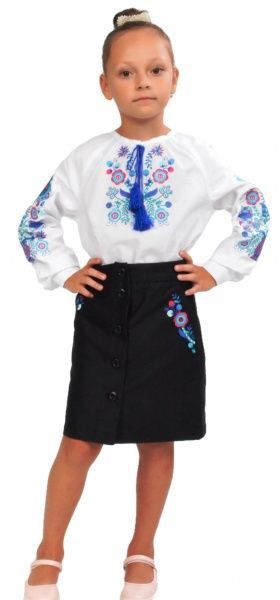 Вышиванка детская Эдельвика р.122 белый 106-19/09 