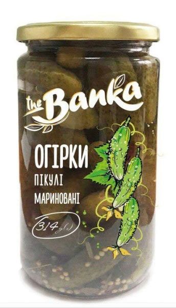 Огіркиthe Banka пікулі делікатесні пастеризовані 300 г