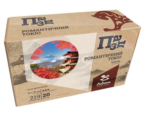 Пазл дерев'яний Романтичне Токіо 300х300 мм ZABAVA 
