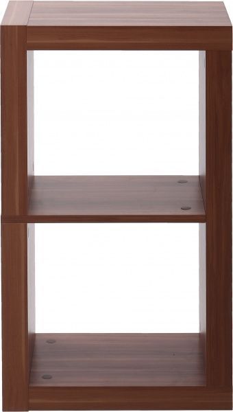 Стеллаж двухсторонний Inteo Кубус МИКС 1х2 438x792x290 мм орех 