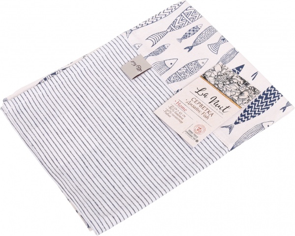 Серветка La Nuit рибки 35x45 см сірий 