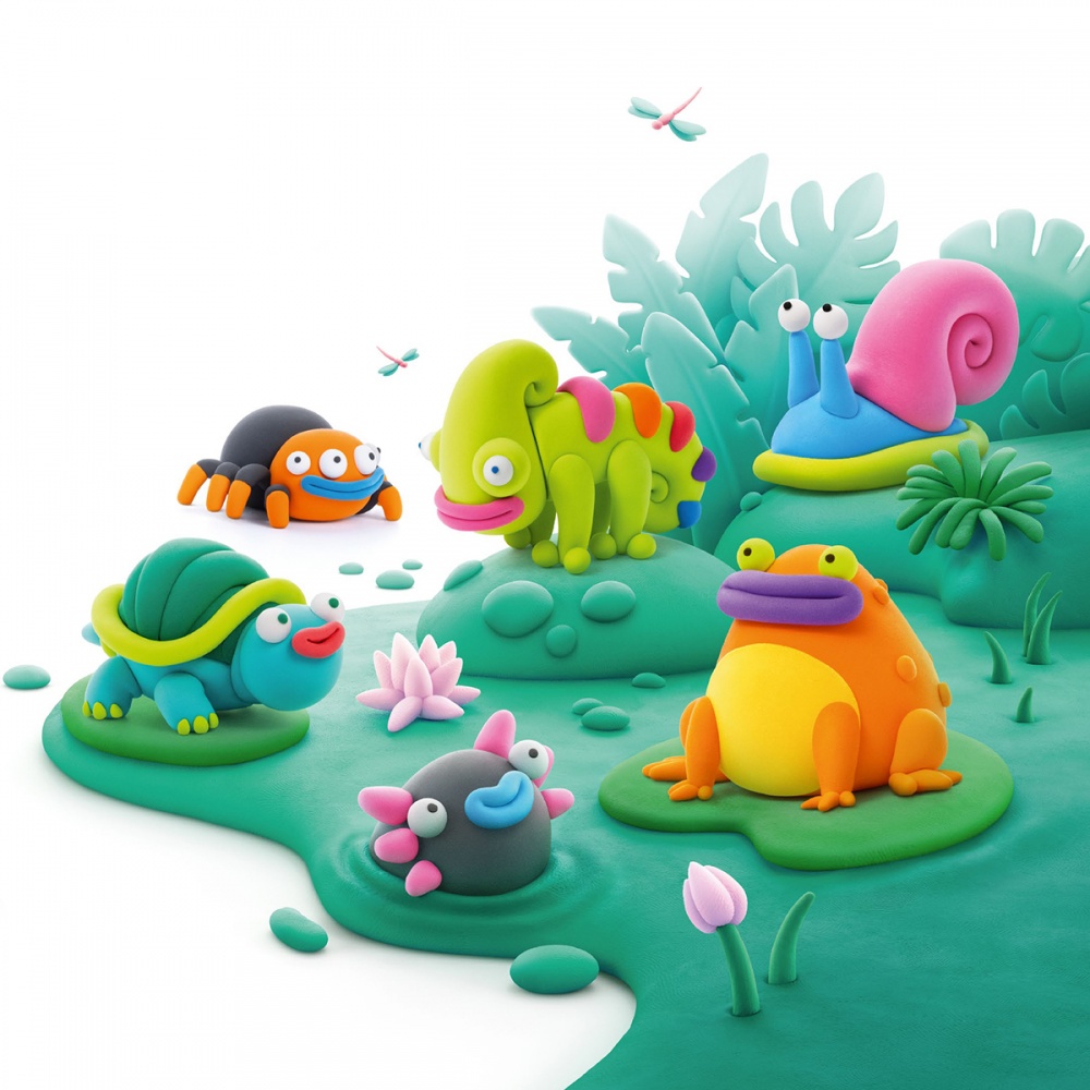 Набір пластиліну Lipaka що твердіє - Екзотичні тварини 15025-UA01