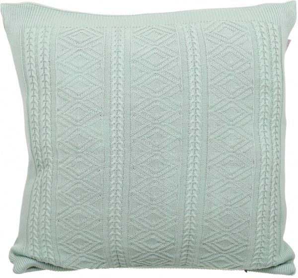 Наволочка декоративна ажурна 45x45 см м'ятний Прованс 