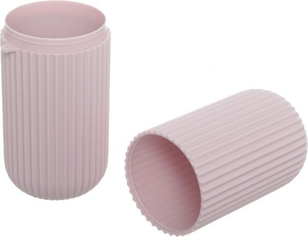 Органайзер-футляр для косметики 6,2х6,2х20 см розовый Gondol Plastic