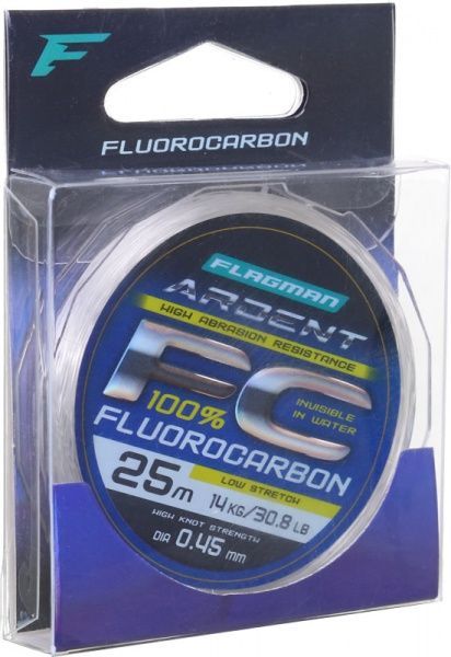 Леска Flagman Ardent Fluorocarbon 25м 0,45мм 14,00кг