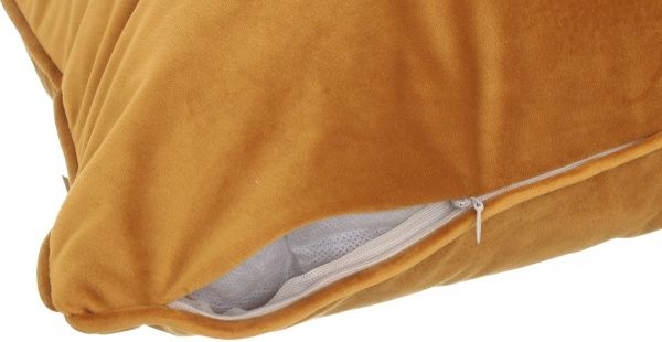 Подушка декоративная Велюр с кантом 45x45 см горчичный La Nuit 