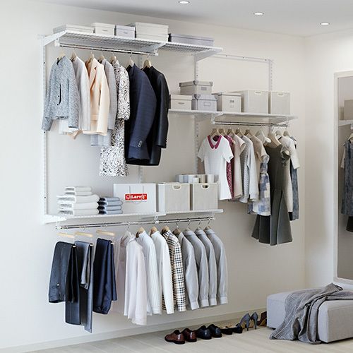 Гардеробная система Larvij с полками 400 мм белый