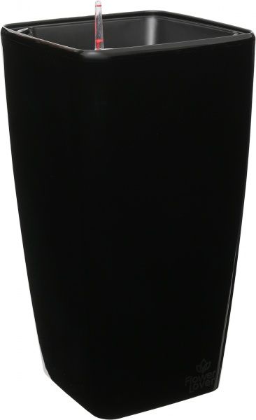 Горшок пластиковый Plastkon Flower Lover Quadrato черный квадратный 19,8л черный 