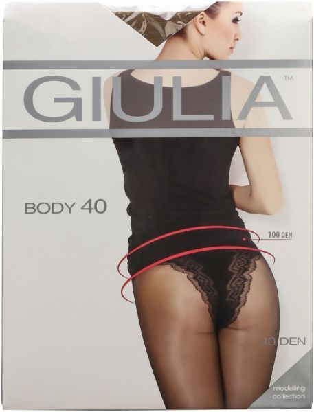 Колготки Giulia Боди 40 den р. 4 светло-коричневый 