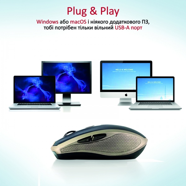 Миша Promate Breeze Wireless Gold 