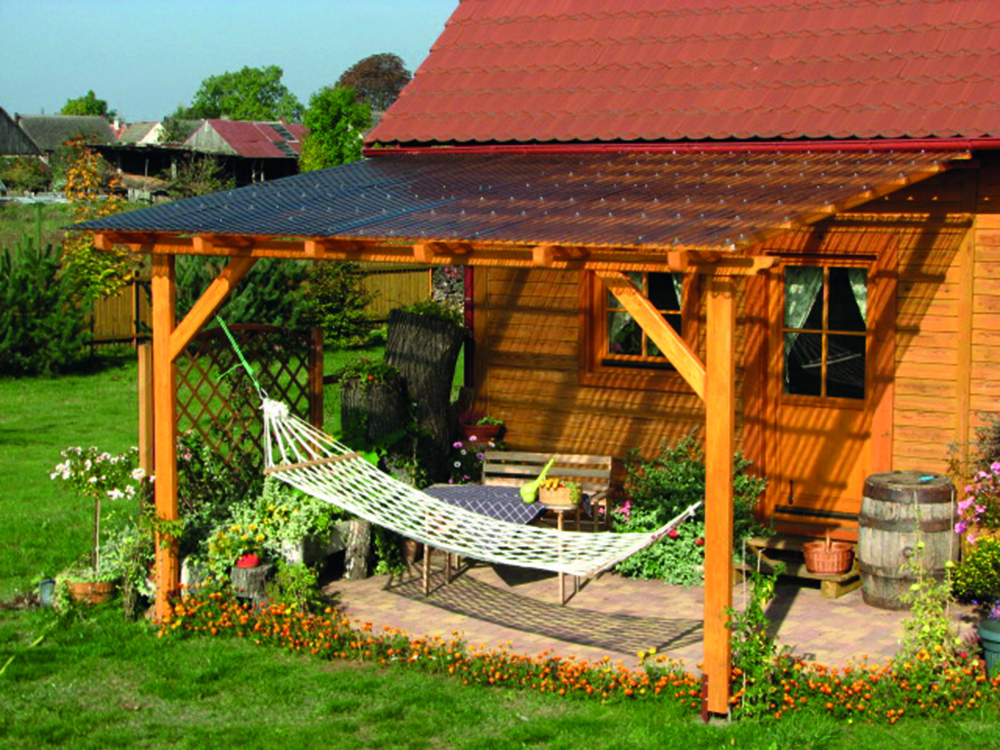 Гофрований монолітний полікарбонат TOMO Plex 1,1x1045x2000 мм трапеція текстурований бронзовий