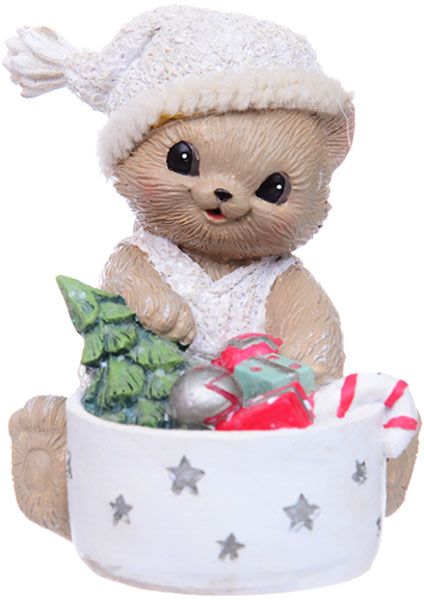 Фігурка декоративна Lefard Котик з подарунками 9 см 191-010