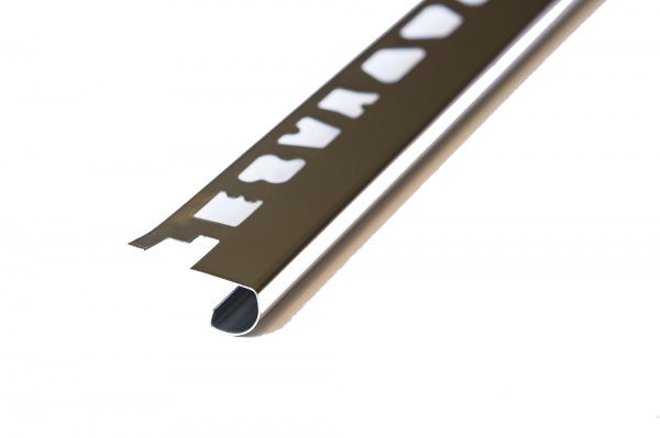 Профиль полукруглый нержавеющая сталь 12 мм 2,7 м серебро глянец 