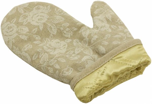 Прихватка-рукавиця White Rose з мереживом 16x26 см бежевий Прованс 