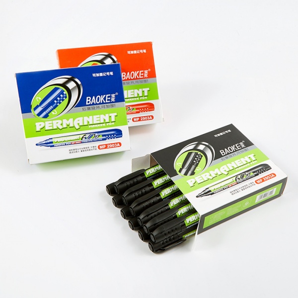 Маркер перманентний Baoke 2,5 мм синій MARK-PERBAOMP2903ABL 