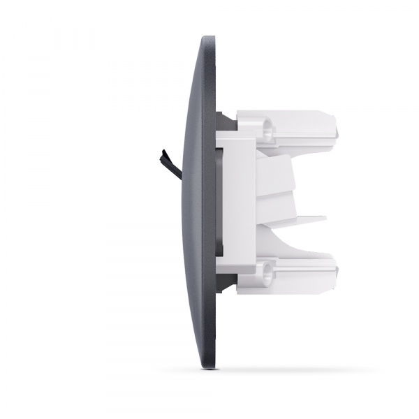 Розетка комп’ютерна Videx Binera CAT6 PC IP20 чорний графіт VF-BNSK1PC6-BG